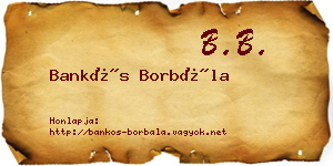 Bankós Borbála névjegykártya